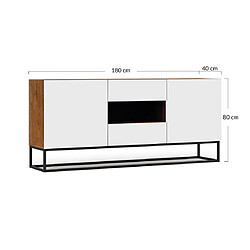 Acheter Bestmobilier Roman - buffet bas - 2 portes - 180 cm