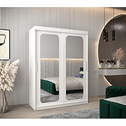 Abiks Meble Armoire PROMO T3 À Portes Coulissantes 200/150/62 2 Portes (Blanc/Blanc)