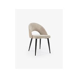 LF SALON Chaise Mael lot de 4 chaises beige