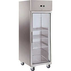 L2G ARMOIRE REFRIGEREE INOX 1 PORTE VITREE 650 LITRES