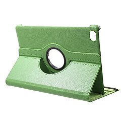 Etui en PU litchi support rotatif 360 degrés vert pour votre Huawei MediaPad M5 lite 10