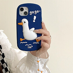 Avis GUPBOO Étui pour iPhone12 Étui de téléphone de dessin animé de canard bleu en silicone