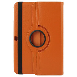 Avis Wewoo Housse Étui Orange pour Samsung Galaxy Tab 4 10.1 / SM-T530 / T531 360 degrés Rotatif Litchi Texture en cuir avec support d'affichage 2-angle