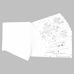 Paris Prix Lot de 10 Cartes de Noël A Colorier 14cm Blanc