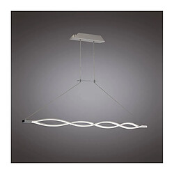 Luminaire Center Suspension Sahara 36W LED 3000K, 2520lm, Dimmable argent/acrylique givré/chrome poli