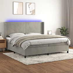 Sommier à lattes,Cadre à lattes de lit pour Adulte matelas et LED Gris clair 200x200 cm -MN14164