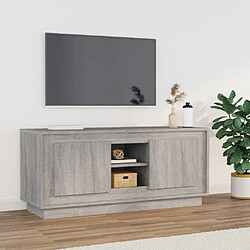 Maison Chic Meuble TV scandinave gris - Banc TV pour salon Sonoma 102x35x45 cm bois d'ingénierie -MN95695