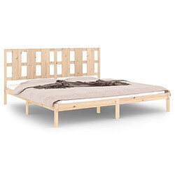 Maison Chic Lit adulte - Lit simple Cadre de lit,Structure du lit Contemporain Bois de pin massif 200x200 cm -MN30892