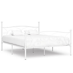 vidaXL Cadre de lit sans matelas avec sommier à lattes métal 200x200cm 