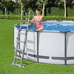 Échelle de Sécurité pour Piscines Bestway Flowclear 76,5x125x135/192 cm pour Piscines Démontables de 132 cm de Hauteur