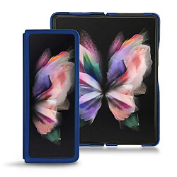 Coque cuir Samsung Galaxy Z Fold3 - Seconde peau - Bleu océan ( Nappa - Pantone #15458a) - NOREVE