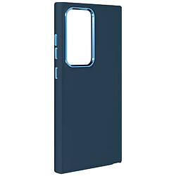 Avizar Coque pour Samsung Galaxy S24 Ultra Rigide Contour Caméra Métallisé Bleu Nuit