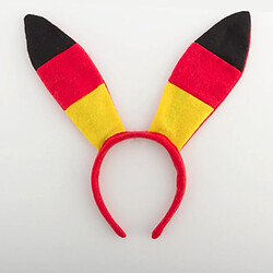 Totalcadeau Serre-tête à oreilles de lapin aux couleurs du drapeau allemand - Supporter pas cher