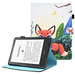 Etui en PU fermeture magnétique avec support et porte-cartes pour votre Amazon Kindle Paperwhite 5 (2021) - Renard