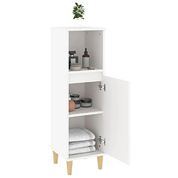 Avis Maison Chic Armoire de salle de bain,Meuble de rangement,Meuble haut blanc 30x30x100 cm bois d'ingénierie -GKD946221