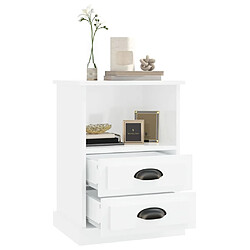 Maison Chic Table de chevet Table de Nuit Meuble de Rangement blanc brillant 43x36x60 cm pas cher