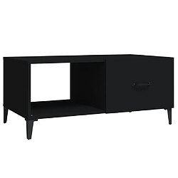 vidaXL Table basse noir 90x50x40 cm bois d'ingénierie