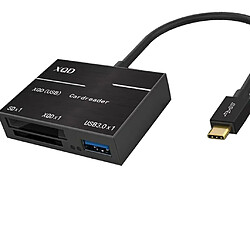 Acheter Adaptateur de type combo USB 3.0 -C pour lecteur de carte Micro SD / XQD, noir