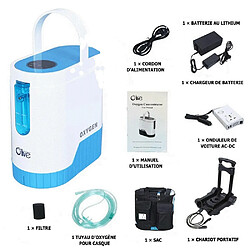 Acheter Mini Concentrateur d'Oxygène Portable OLV-C1 Usage Médical, Faible Bruit Moins de 40db, Débit 1-5L/min, Batterie De Secours