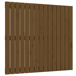 Maison Chic Tête de lit scandinave pour lit adulte,Meuble de chambre murale Marron miel 95,5x3x90 cm Bois massif de pin -MN74502