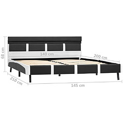 vidaXL Cadre de lit avec LED sans matelas gris similicuir 140x200 cm pas cher