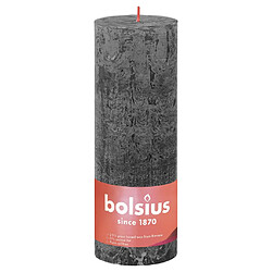 Bolsius Bougies pilier rustiques Shine 4 pcs 190x68 mm Gris orageux