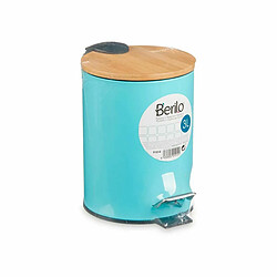 Avis Berilo Corbeille à papier Bleu Métal Bambou 3 L (4 Unités)