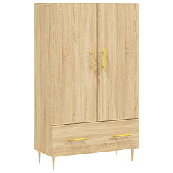 vidaXL Buffet haut chêne sonoma 69,5x31x115 cm bois d'ingénierie