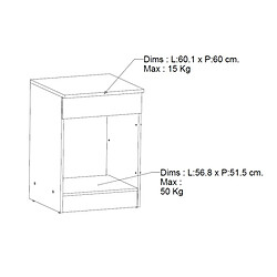 Avis Dansmamaison Meuble bas pour four 60 cm Blanc Mat - MARTA