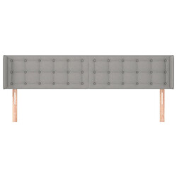 Avis Maison Chic Tête de lit scandinave avec oreilles,meuble de chambre Gris clair 163x16x78/88 cm Tissu -MN79730