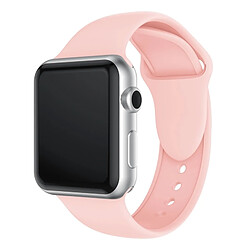 Wewoo Bracelet Bande de montre en silicone à double rivets pour Apple Watch séries 3 et 2 & 1 38 mm (rose)