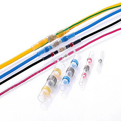 Wewoo 100 PCS AWG16-14 Connecteurs de fils de bout à bout thermo-rétractables avec joint d'étanchéité 1,5-2,5 mm Bleu à souder manchon (bleu) pas cher