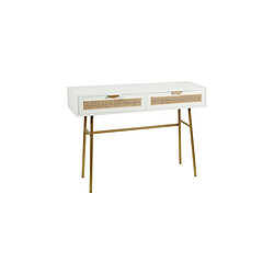 Console 2 Tiroirs Bois Elsa Blanc - Ostaria