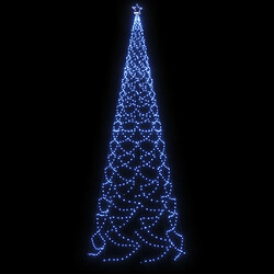 Avis vidaXL Arbre de Noël avec poteau en métal 1400 LED bleues 5 m