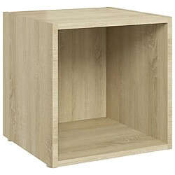 vidaXL Meuble TV chêne sonoma 37x35x37 cm bois d’ingénierie