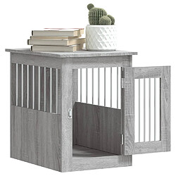 Acheter vidaXL Meuble de cage pour chiens sonoma gris 45x62x59 cm