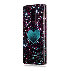 Wewoo Coque Fine Pour Galaxy S9 + Motif de dessin coloré Fabrication IMD Étui de protection en TPU souple Green Love