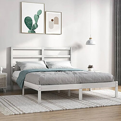 Maison Chic Lit Moderne Chambre - Cadre/structure de lit pour adulte Blanc Bois de pin massif 140x200 cm -MN69426