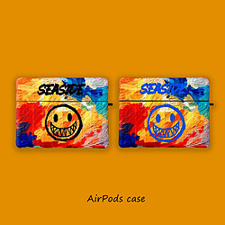 GUPBOO Airpods Coque Housse Étui Protecteur Compatible pour AirPods 3-graffiti petit diable smiley personnalité