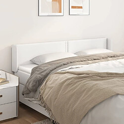 Maison Chic Tête de lit scandinave avec oreilles,meuble de chambre Blanc 163x16x78/88 cm Similicuir -MN75171