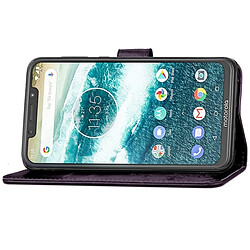 Acheter Wewoo Housse Coque Pour Motorola One Power (Note P30) Etui à rabat horizontal Fleurs G7 Pressed Flowers avec boucle magnétique et support, logements pour cartes porte-monnaie (noir)