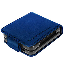 Avizar Étui pour Samsung Galaxy Z Flip 5 Clapet Vertical Porte-Carte Anti-RFID Bleu