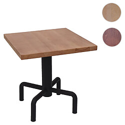 Mendler Table de bistrot HWC-G68, table de bar, qualité gastronomique industrielle 73x70x70cm ~ couleur naturelle 