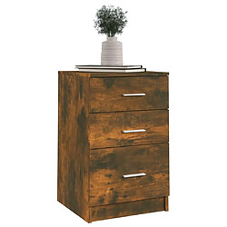 Avis vidaXL Table de chevet Chêne fumé 40x40x63 cm Bois d'ingénierie