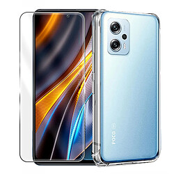 Film verre trempé pour Xiaomi Poco X4 GT 5G 6.6" + Coque de protection souple -Visiodirect-