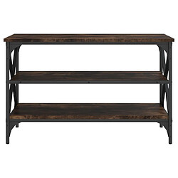 Maison Chic Meuble TV scandinave - Banc TV pour salon Chêne fumé 80x40x50 cm Bois d'ingénierie -MN47962 pas cher