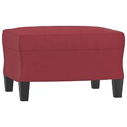 Acheter vidaXL Fauteuil avec repose-pied Rouge bordeaux 60 cm Similicuir