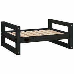 Maison Chic Niche Lit pour chien | Panier couchage pour chien Noir 65,5x50,5x28 cm Bois de pin solide -GKD66500