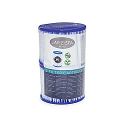 Avis Lot de 2 cartouches de filtration pour spa gonflable Lay-Z-Spa - Bestway