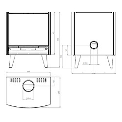 Avis Interstoves POÊLE À BOIS OFELIA | BÛCHES 40CM - Noir